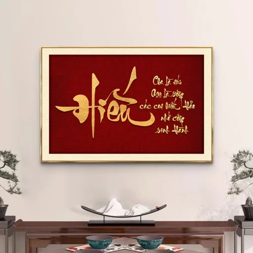 Tranh tráng gương Thư Pháp, quà tặng sang trọng ý nghĩa TG4826