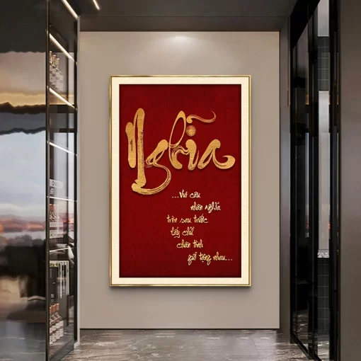 Tranh tráng gương Thư Pháp, quà tặng sang trọng ý nghĩa TG4830
