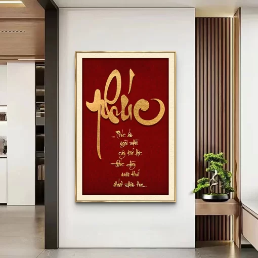 Tranh tráng gương Thư Pháp, quà tặng sang trọng ý nghĩa TG4832