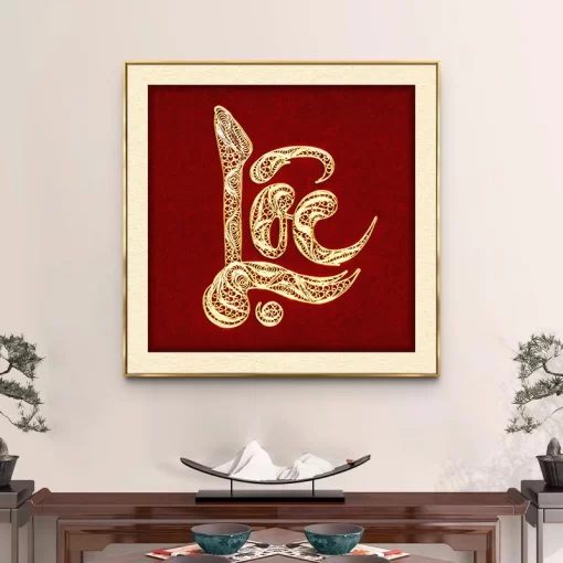 Tranh tráng gương thư pháp, quà tặng sang trọng ý nghĩa TG4853