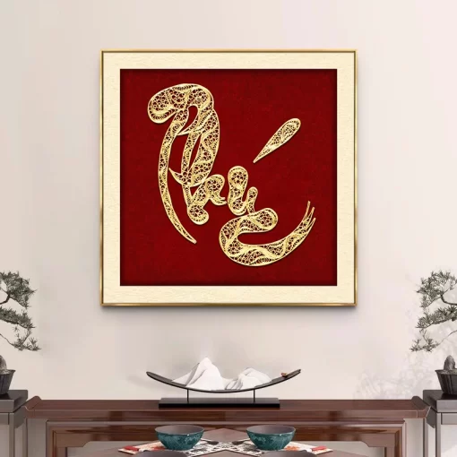 Tranh tráng gương thư pháp, quà tặng sang trọng ý nghĩa TG4851