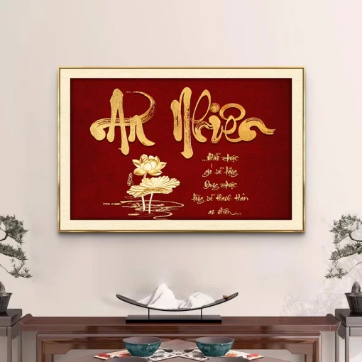 Tranh tráng gương Thư Pháp, quà tặng sang trọng ý nghĩa TG4822