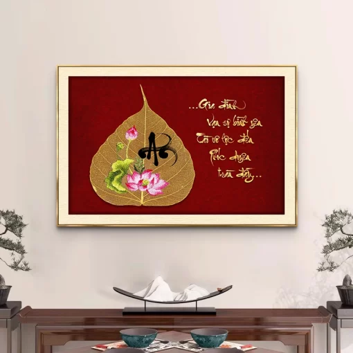 Tranh tráng gương Thư Pháp, quà tặng sang trọng ý nghĩa TG4823