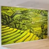 Tranh dán tường 3D phong cảnh đồng quê ruộng bậc thang TDT2203