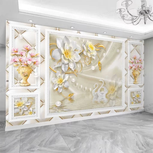 Tranh dán tường 3D phào chỉ tân cổ điển TDT2617