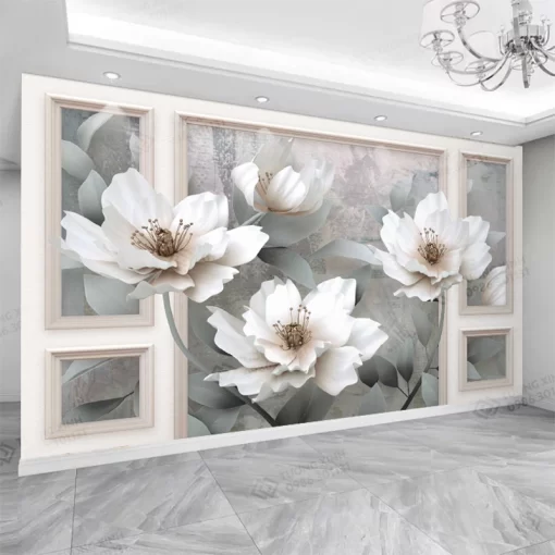 Tranh dán tường 3D phào chỉ tân cổ điển TDT2612