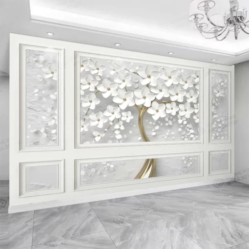 Tranh dán tường 3D phào chỉ tân cổ điển TDT2613