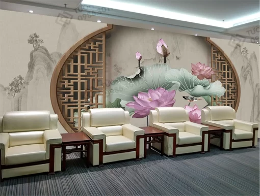 Tranh dán tường 3D nghệ thuật hiện đại TDT2584