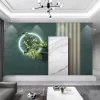 Tranh dán tường lam sóng 3D nghệ thuật hiện đại TDT2482