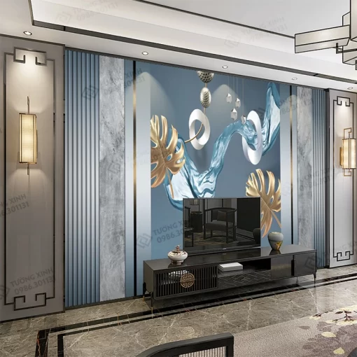Tranh dán tường 3D nghệ thuật hiện đại TDT2594