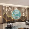 Tranh dán tường lam sóng 3D nghệ thuật hiện đại TDT2599