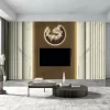 Tranh dán tường lam sóng 3D nghệ thuật hiện đại TDT2519