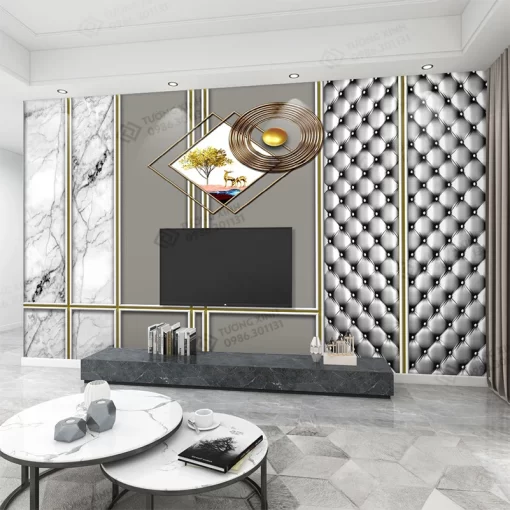 Tranh dán tường 3D nghệ thuật hiện đại TDT2522