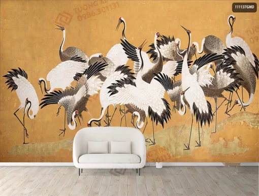 Tranh dán tường phong cách indochine TDT2398