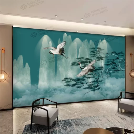 Tranh dán tường phong cách indochine TDT2400