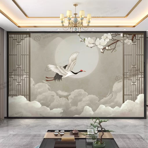 Tranh dán tường phong cách indochine TDT2419