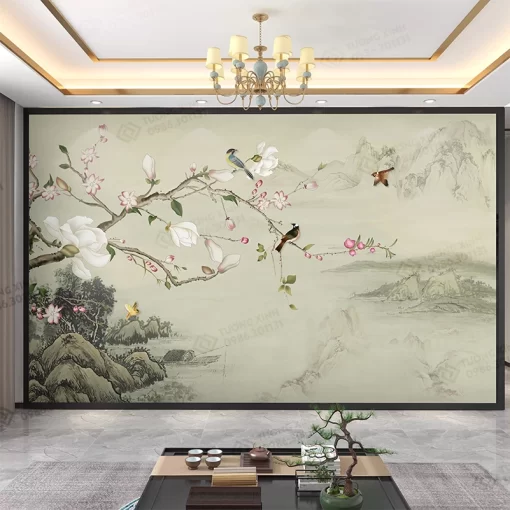 Tranh dán tường phong cách indochine TDT2318