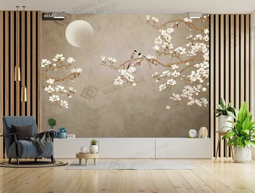 Tranh dán tường phong cách indochine TDT2274