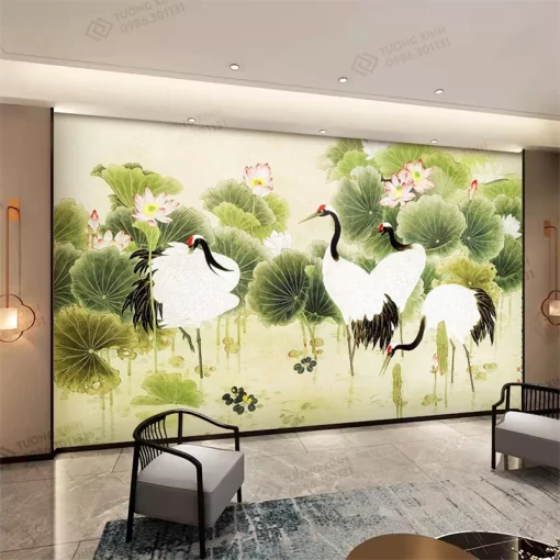 Tranh dán tường phong cách indochine TDT2330