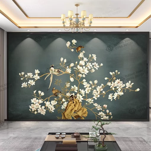 Tranh dán tường phong cách indochine TDT2366