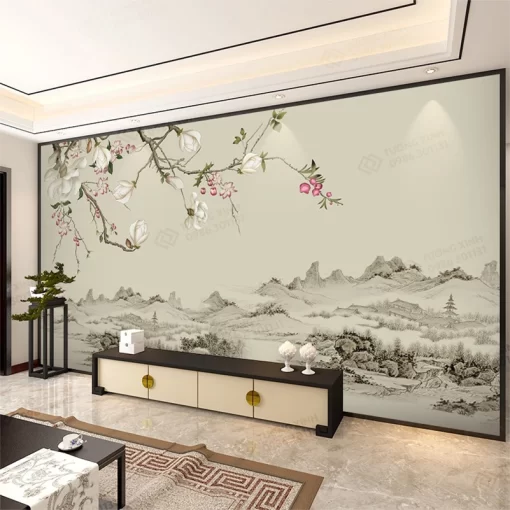 Tranh dán tường phong cách indochine TDT2287