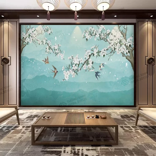 Tranh dán tường phong cách indochine TDT2379