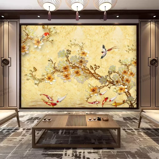 Tranh dán tường phong cách indochine TDT2386