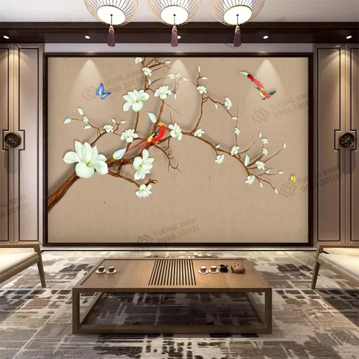 Tranh dán tường phong cách indochine TDT2387