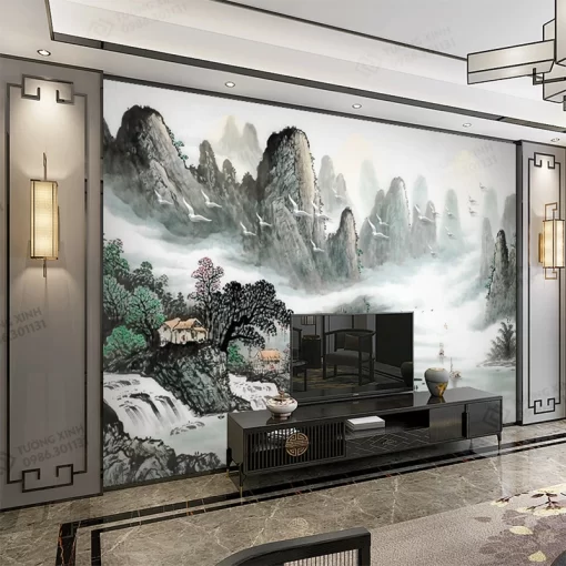 Tranh dán tường phong cách indochine TDT2289