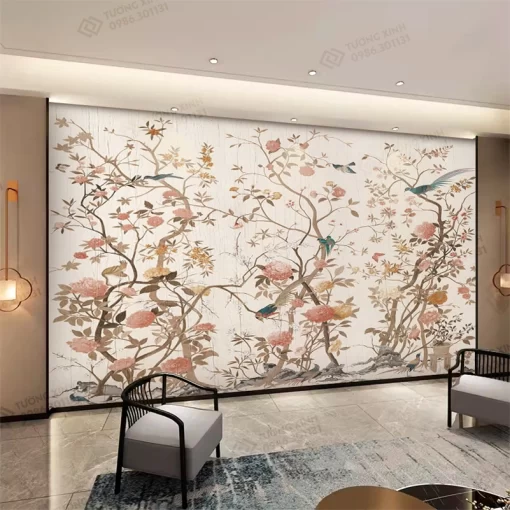 Tranh dán tường phong cách indochine TDT2397
