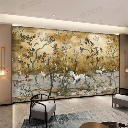 Tranh dán tường phong cách indochine TDT2453