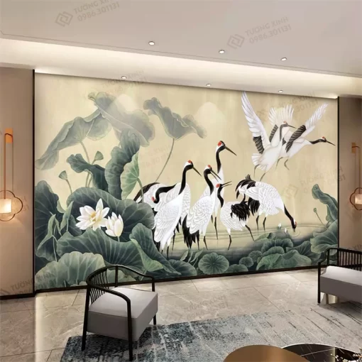 Tranh dán tường phong cách indochine TDT2454