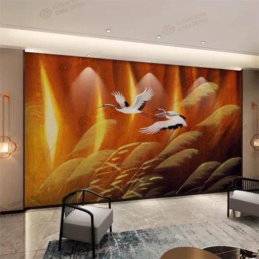 Tranh dán tường phong cách indochine TDT2455