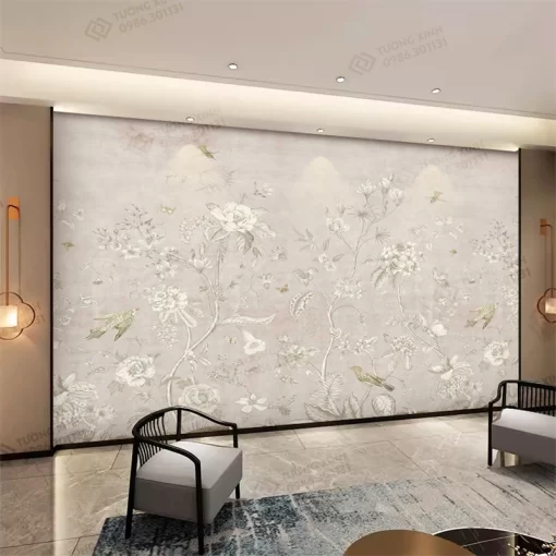 Tranh dán tường phong cách indochine TDT2456