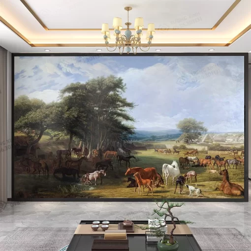 Tranh dán tường phong cách indochine TDT2457