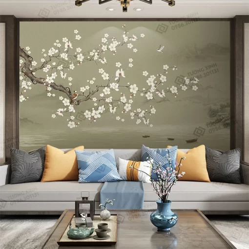 Tranh dán tường phong cách indochine TDT2295