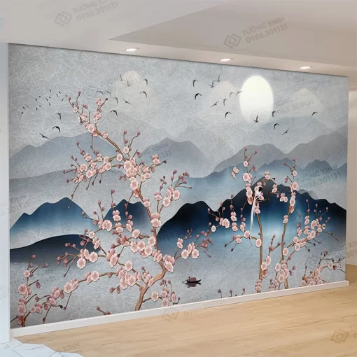 Tranh dán tường phong cách indochine TDT2300