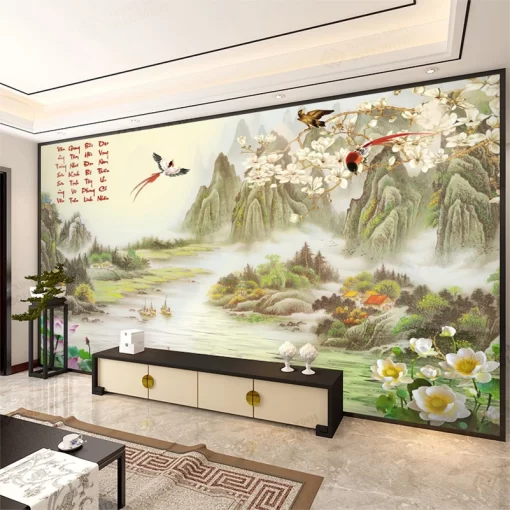 Tranh dán tường phong cách indochine TDT2306