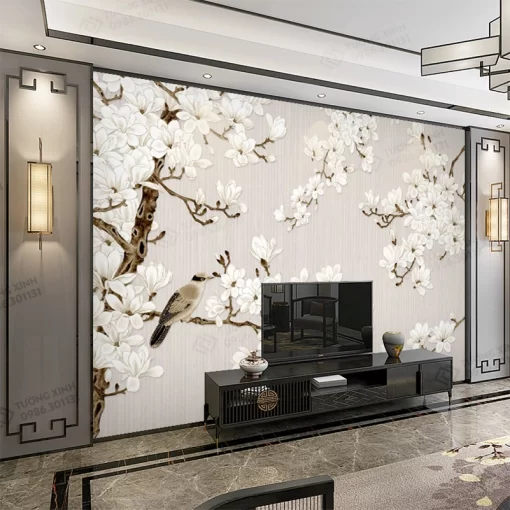 Tranh dán tường phong cách indochine TDT2334