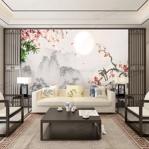 Tranh dán tường phong cách indochine TDT2336