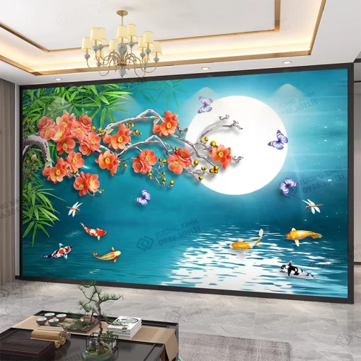 Tranh dán tường phong cách indochine TDT2353