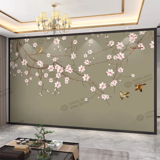 Tranh dán tường phong cách indochine TDT2356