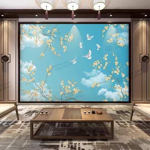 Tranh dán tường phong cách indochine TDT2372