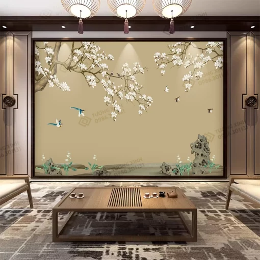 Tranh dán tường phong cách indochine TDT2374