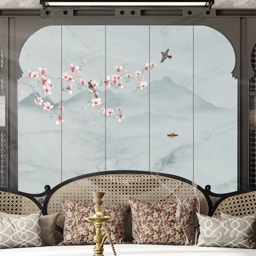 Tranh dán tường phong cách indochine TDT2466