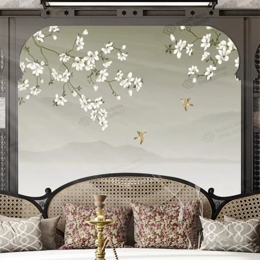 Tranh dán tường phong cách indochine TDT2465