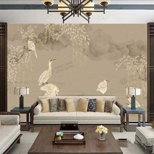 Tranh dán tường phong cách indochine TDT2461