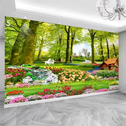 Tranh dán tường 3D phong cảnh thiên nhiên TDT2623
