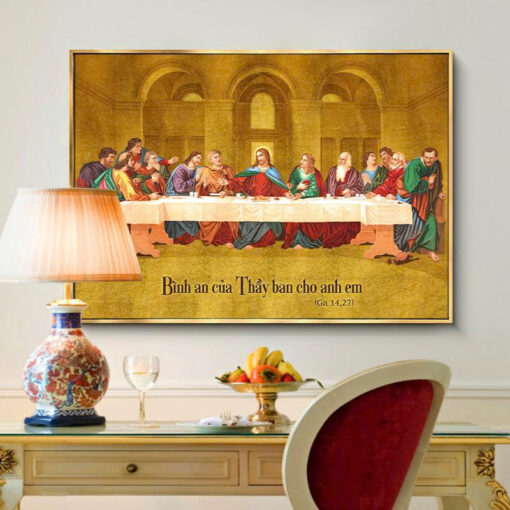 Tranh tráng gương công giáo bữa tiệc cuối cùng TG4866