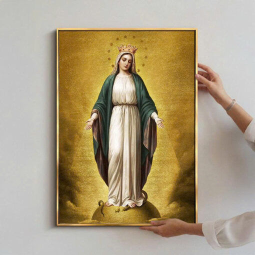 Tranh tráng gương công giáo Đức mẹ Maria TG4860